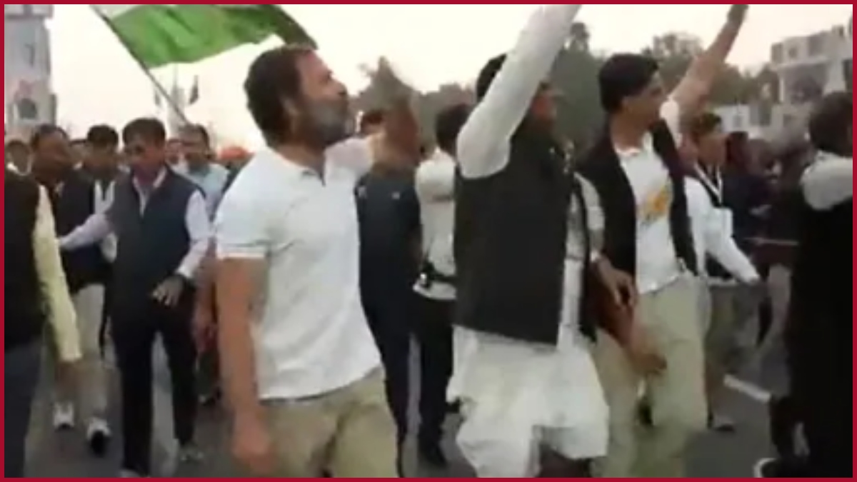 On Camera: Rahul Gandhi’s flying kiss to workers while crossing BJP office in Rajasthan, Congress react