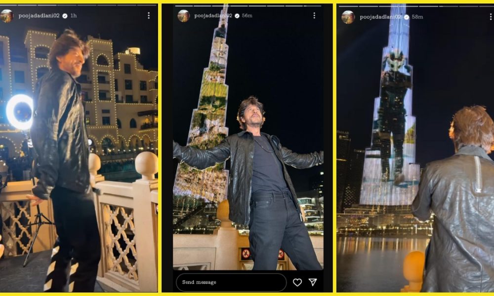 Shahrukh Khan’s Pathaan trailer plays on Burj Khalifa; Actor opens his arms to his signature pose for fans (VIDEO)