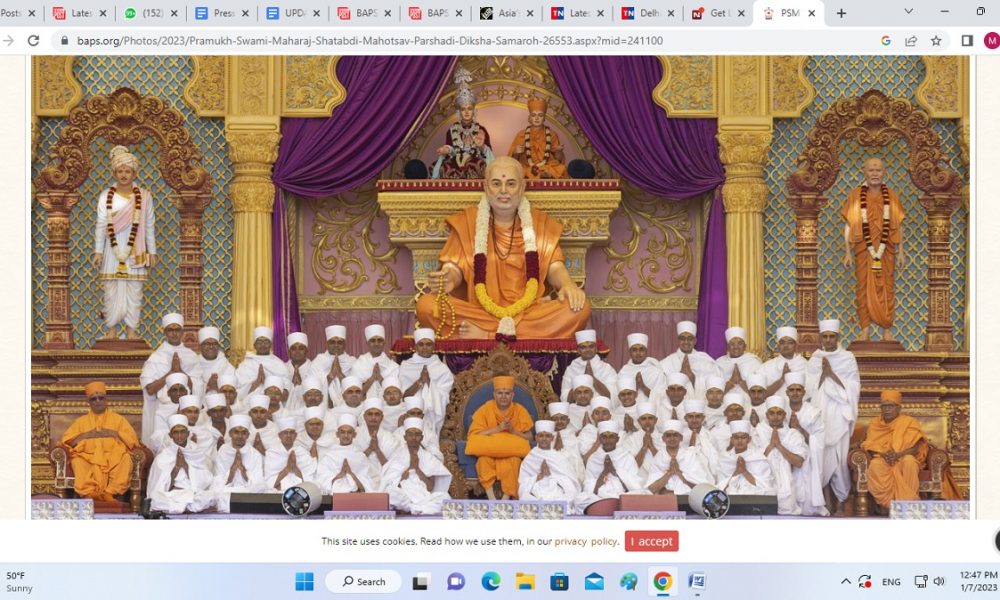 Mahant Swami Maharaj Initiates 46 BAPS Youths into Monastic Order