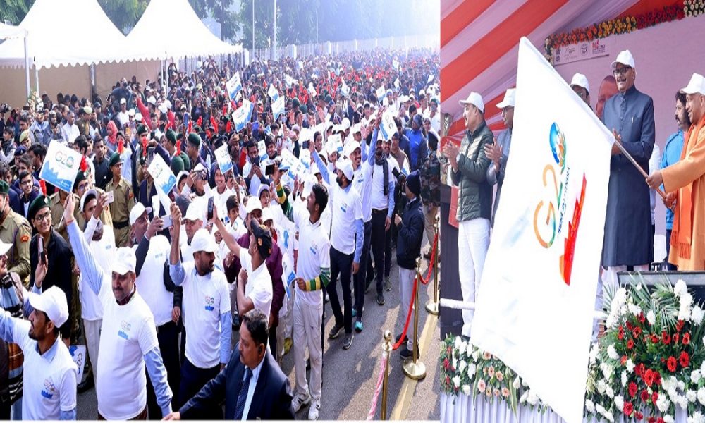 CM Yogi Adityanath flags off G20 walkathon in 4 cities including Lucknow