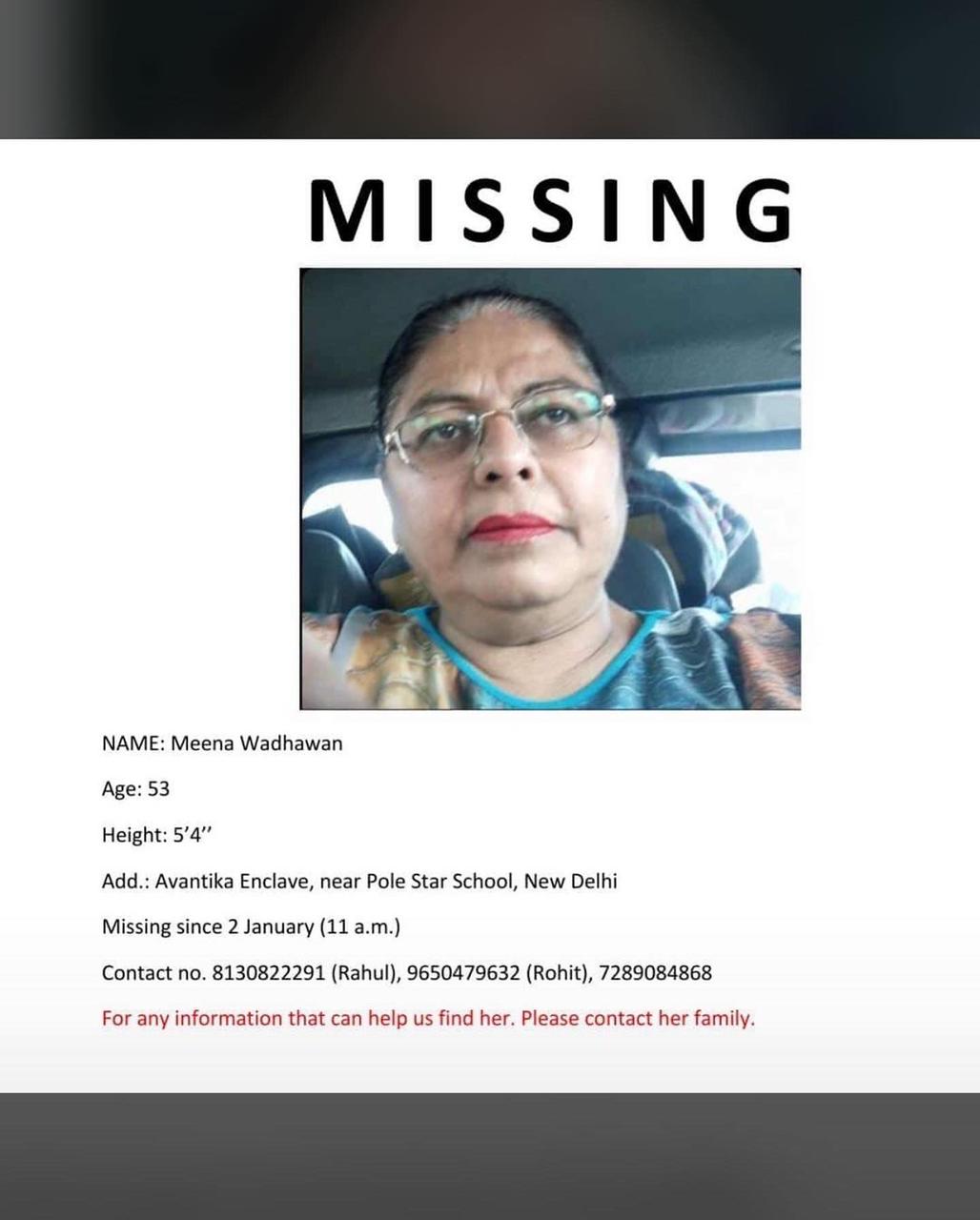woman missing
