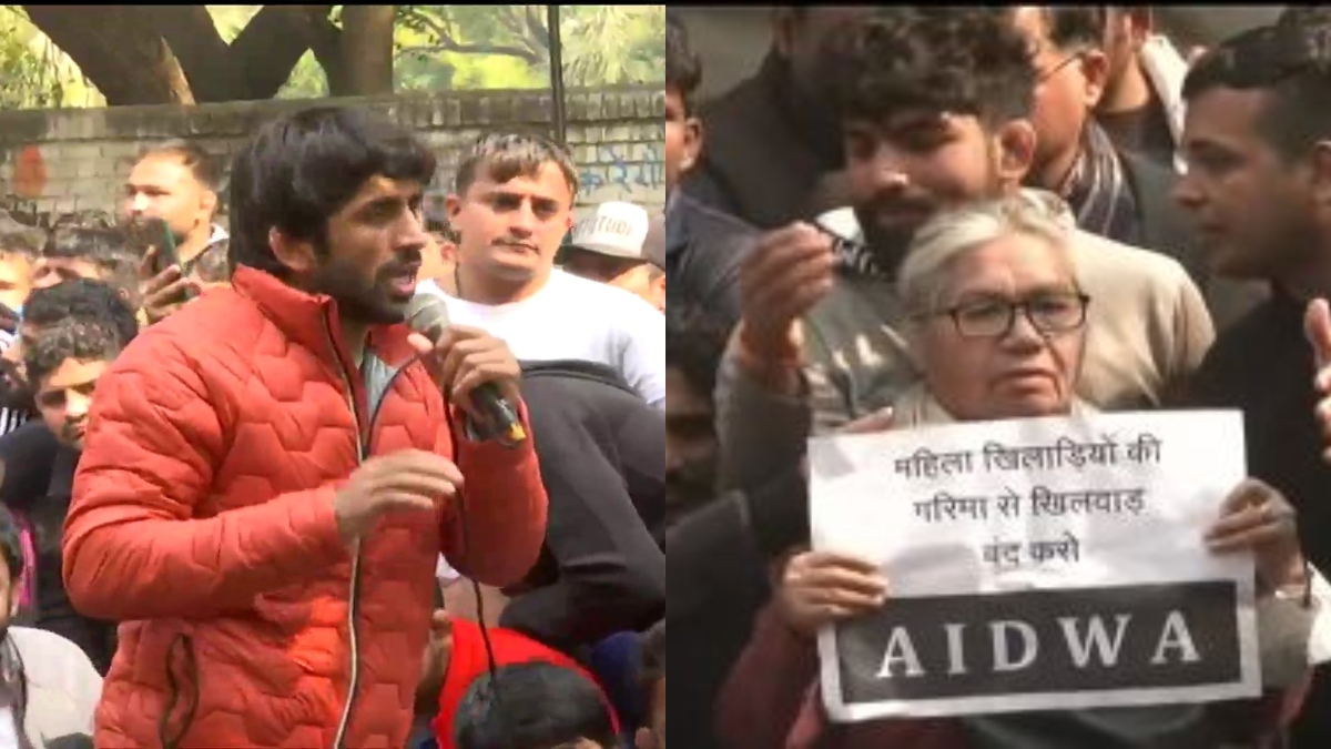 ‘This is athletes’ protest…’: Bajrang Punia asks CPI(M) leader Brinda Karat to step down from stage during wrestlers’ protest
