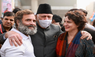 farooq abdullah with rahul and priyanka
