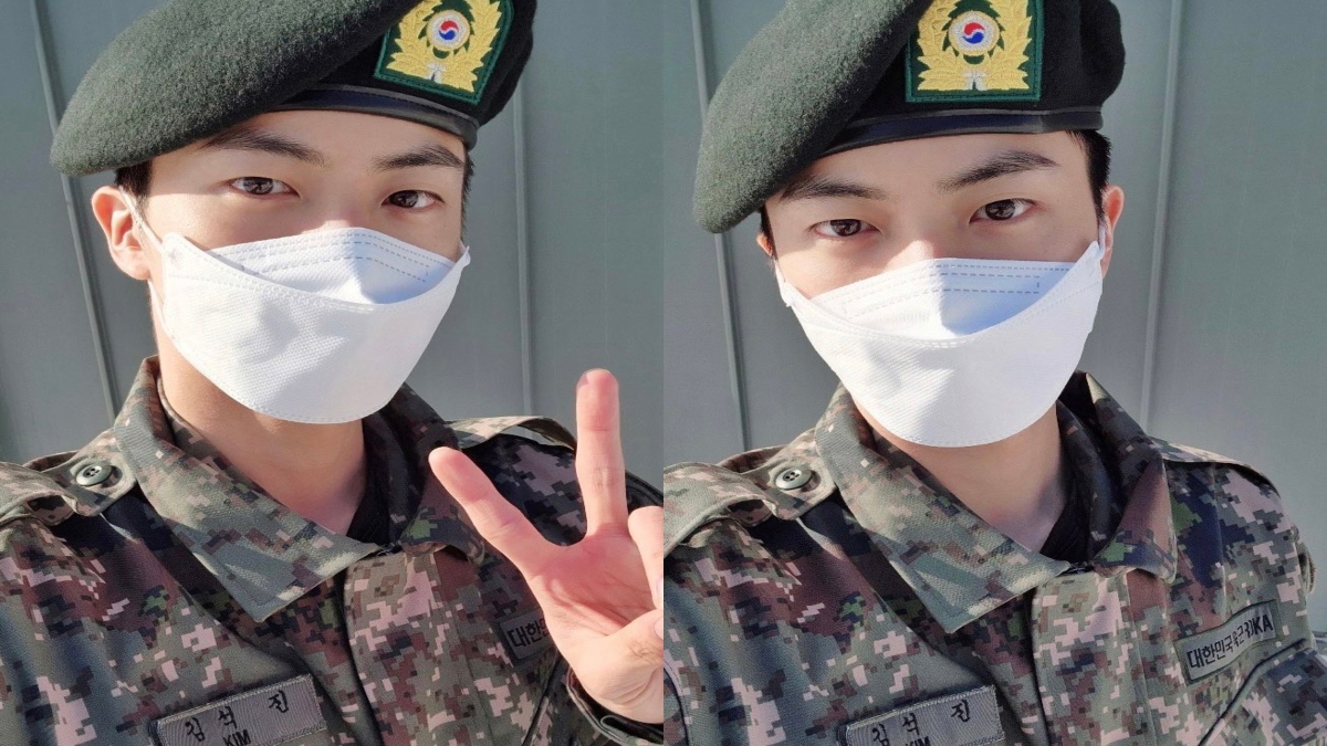 BTS' Jin shares first pic after joining South Korean military, fans ...