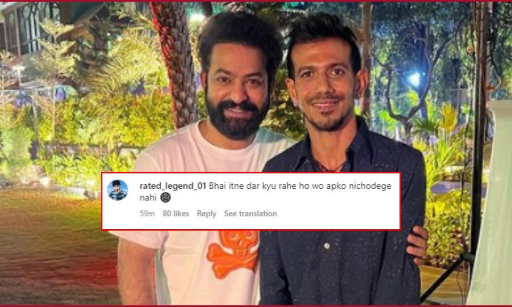 “Bhai dar kyu rahe ho wo apko nichodenge nahi”: Insta user to Yuzvendra Chahal for sharing pic with RRR star Junior NTR