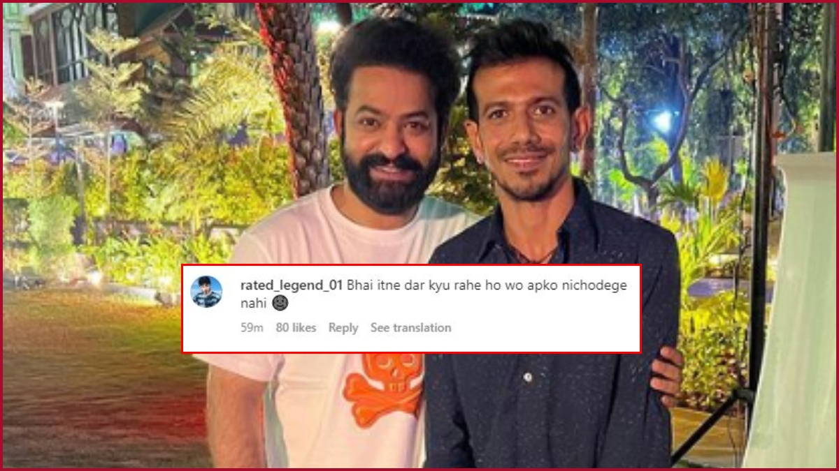 “Bhai dar kyu rahe ho wo apko nichodenge nahi”: Insta user to Yuzvendra Chahal for sharing pic with RRR star Junior NTR