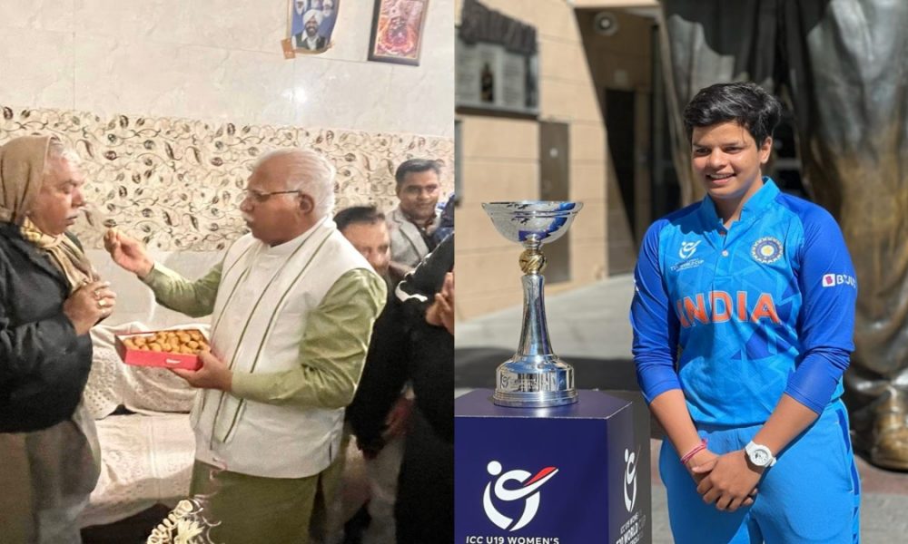 Haryana CM visits Shafali Verma’s home in Rohtak after T20 WC win