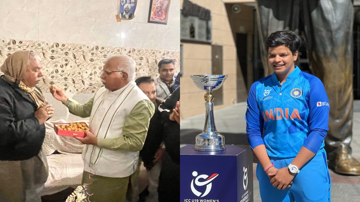 Haryana CM visits Shafali Verma’s home in Rohtak after T20 WC win