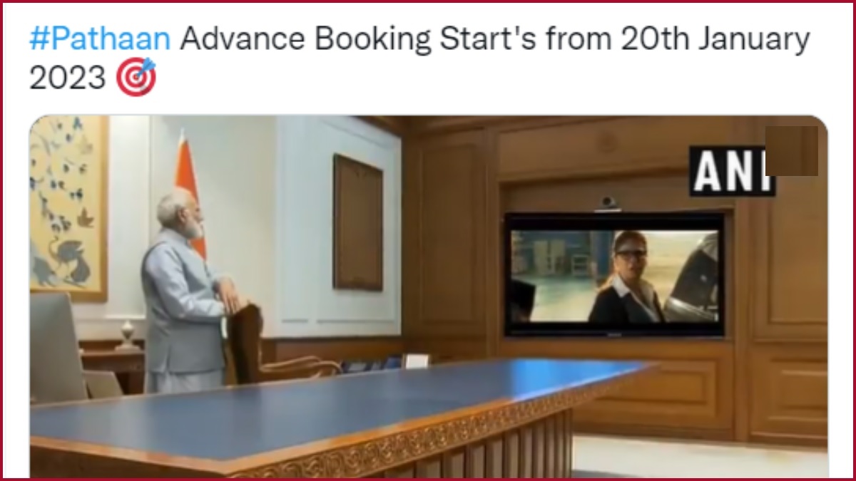 Fact Check: Video of PM Modi watching SRK’s Pathaan trailer is viral, know the truth here