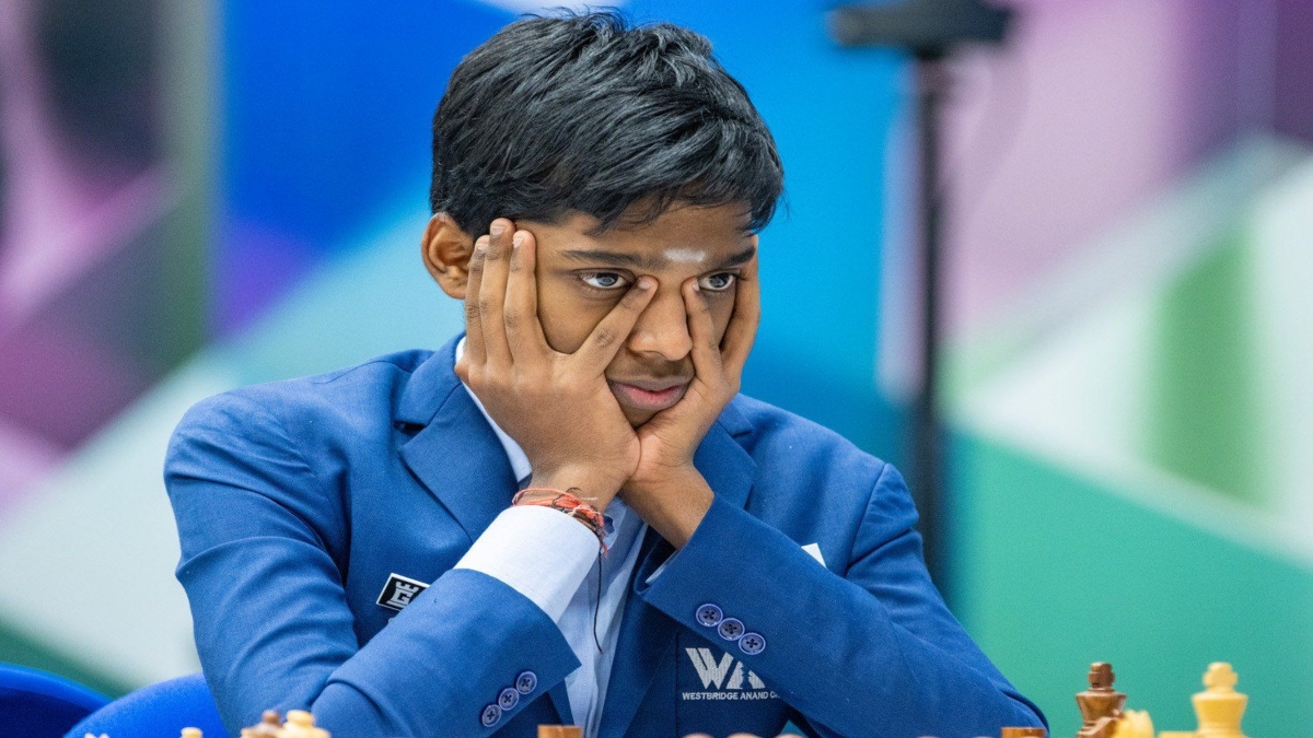 Kolkata, India. 06th Sep, 2023. Indian International chess player  Rameshbabu Praggnanandhaa seen playing in the fifth edition of the Tata  Steel Chess India tournament 2023 at Bhasa Bhavan. (Photo by Dipayan  Bose/SOPA