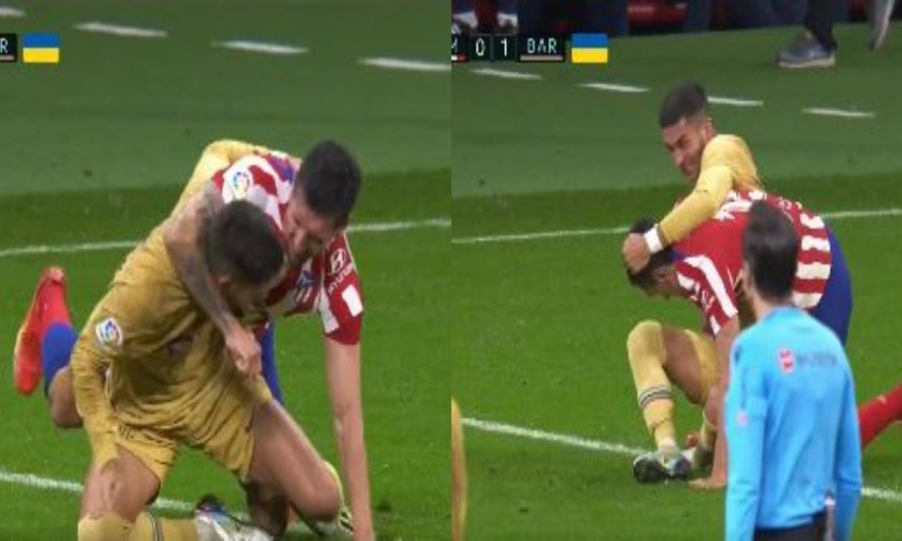 Atletico Madrid vs Barcelona: Both teams finish with 10 players as Torres, Savic grapple on field (WATCH)