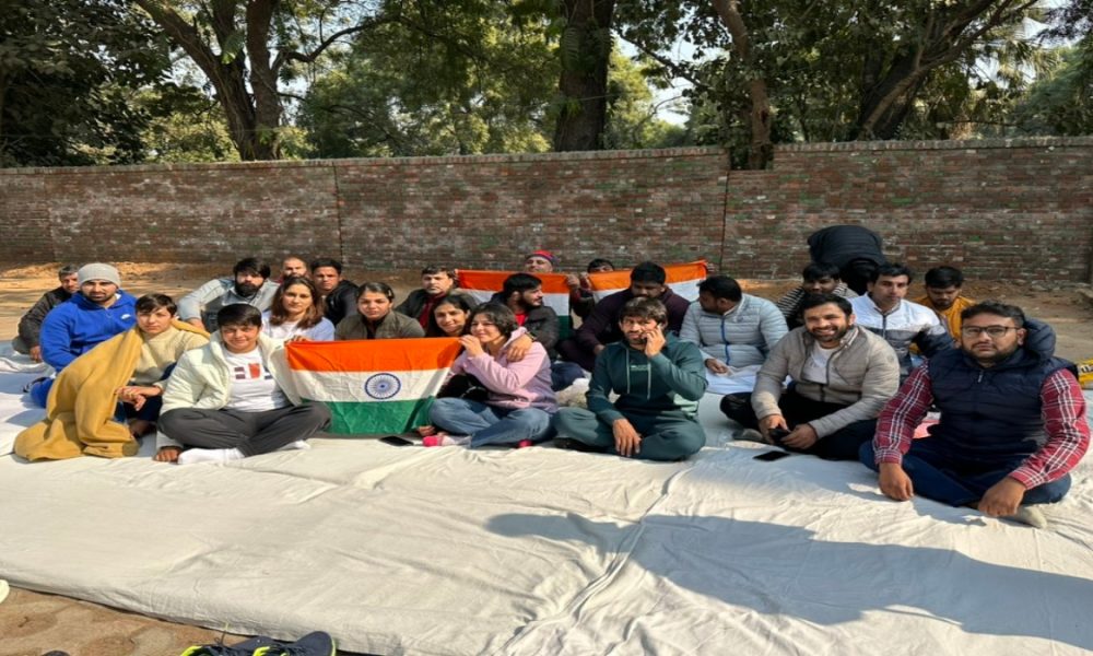 Ace Indian wrestlers stage protest against WFI at Jantar Mantar