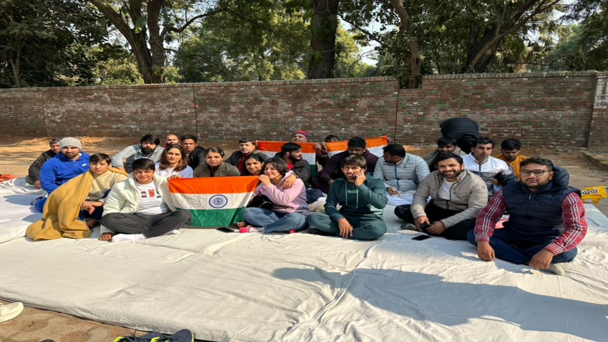 Ace Indian wrestlers stage protest against WFI at Jantar Mantar