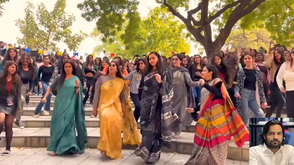Pathaan fever is on! DU professors groove to ‘Jhoome Jo Pathaan’ in sarees, netizens react to cheerleader-SRK