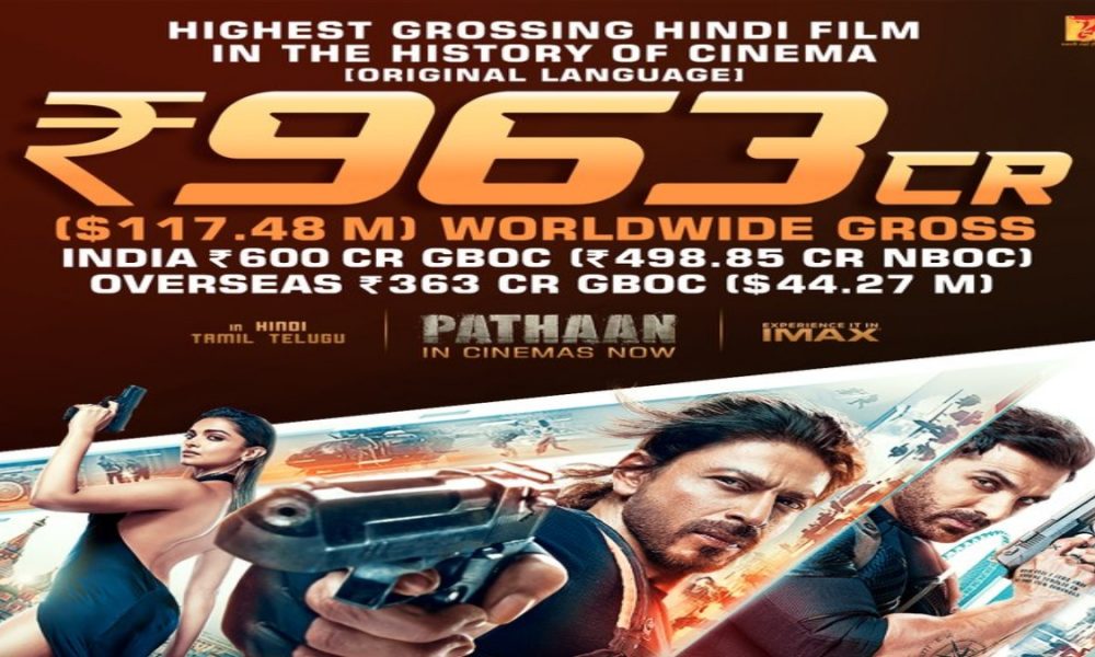 Pathaan Box Office Collection Day 22: Shah Rukh Khan’s starrer film inching towards Rs 1000 crore