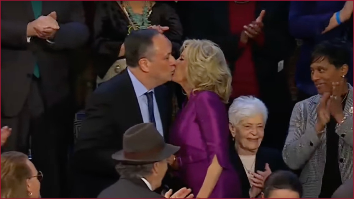 Who is Jill Biden, Joe Bidens wife who kissed Kamala Harriss husband ... pic image