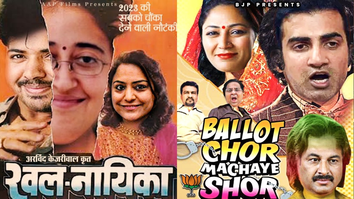 BJP, AAP take MCD’s battle to social media, share posters calling each other ‘Khalnayika’ & ‘Ballot Chor’