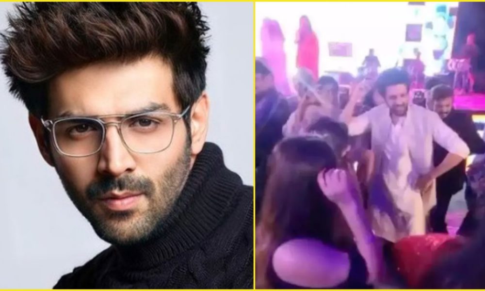 Kartik Aaryan dances his heart out to “Lollypop Lagelu” at a cousin’s wedding; WATCH