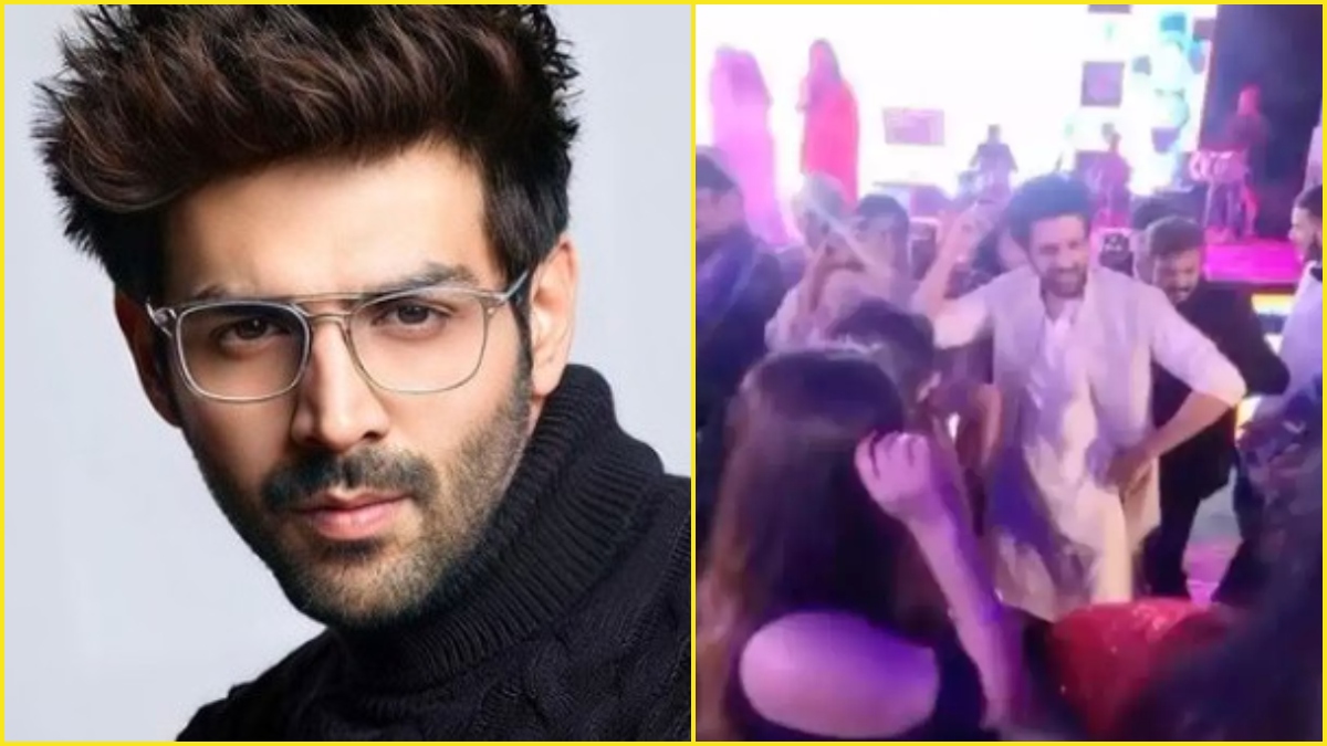 Kartik Aaryan dances his heart out to “Lollypop Lagelu” at a cousin’s wedding; WATCH