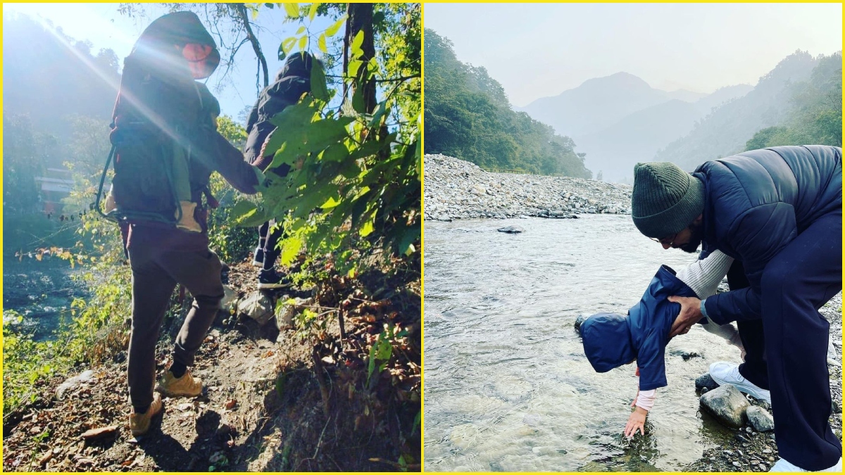 Anushka Sharma goes for trekking with Virat Kohli and baby Vamika in Rishikesh, shares pics
