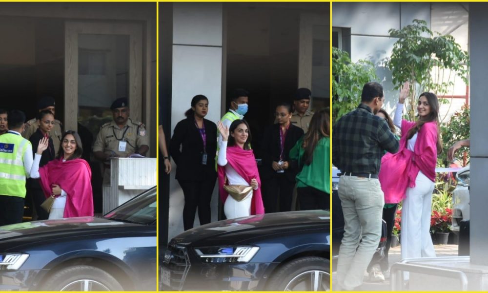 Sidharth-Kiara Wedding: Kiara Advani spotted at airport as she leaves for Jaisalmer (VIDEO)