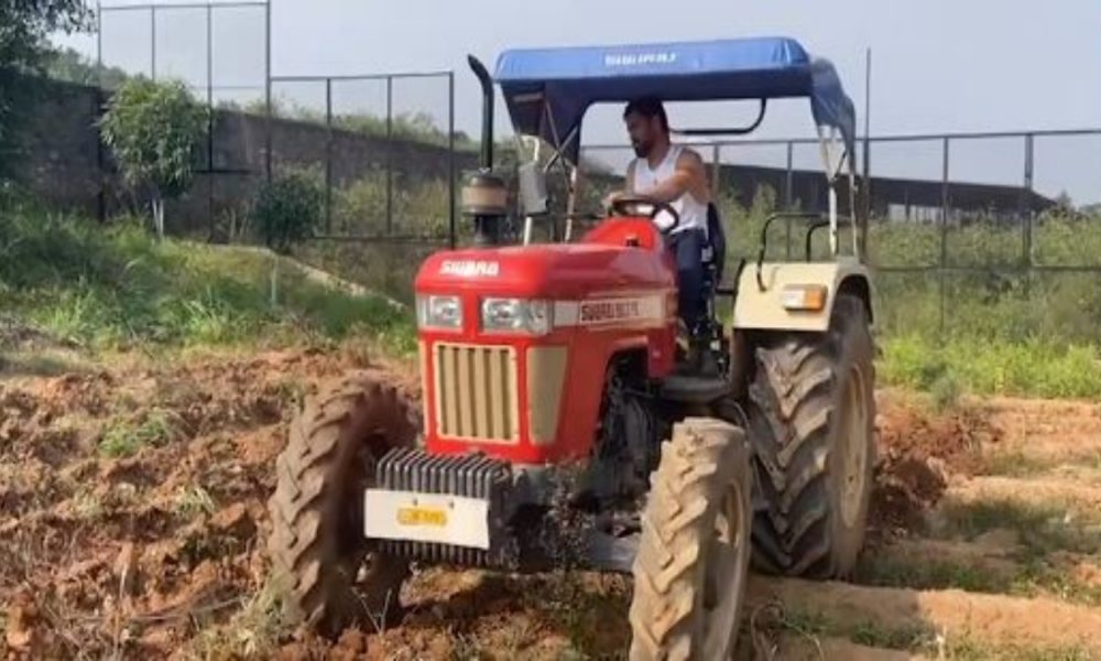 MS Dhoni back on Instagram! Shares video of him driving tractor on farm (WATCH)