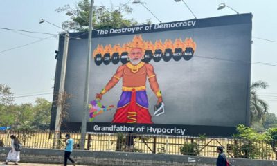 PM Modi posters as 'Ravana'
