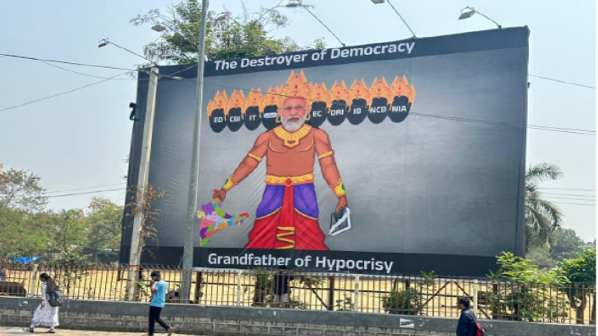 Amid Kavitha’s quizzing by ED, PM Modi portrayed as ‘Ravana’; posters surface in Hyderabad