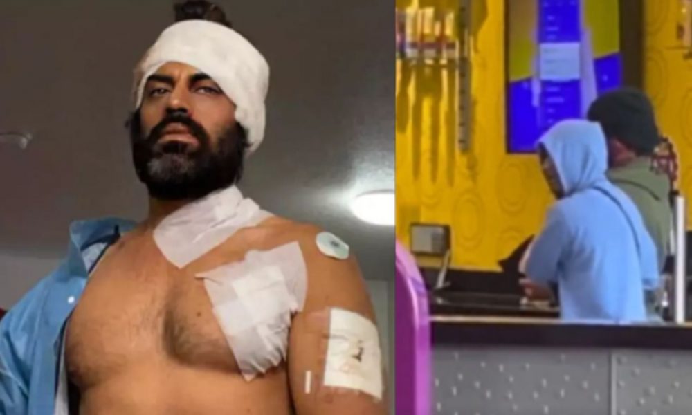Punjabi actor attacked with knife in America, CCTV footage surfaces (WATCH)