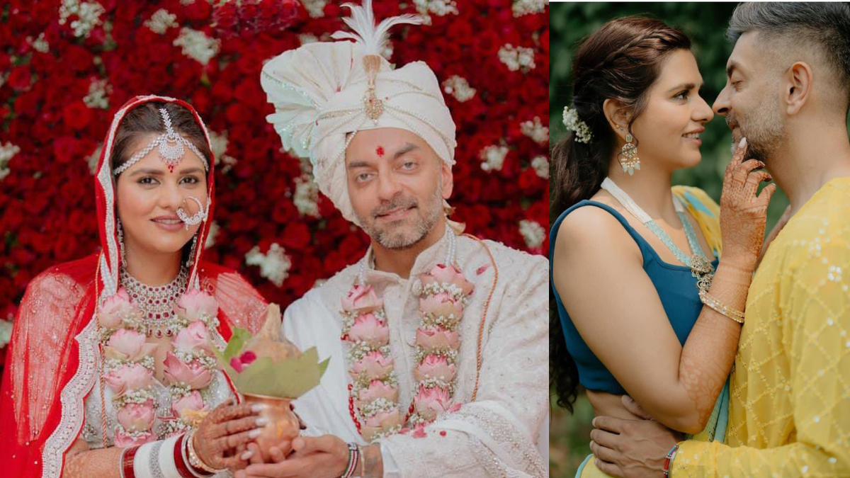 [SEE PICS] Dalljiet Kaur marries UK Businessman Nikhil Patel, turns heads in a white lehenga