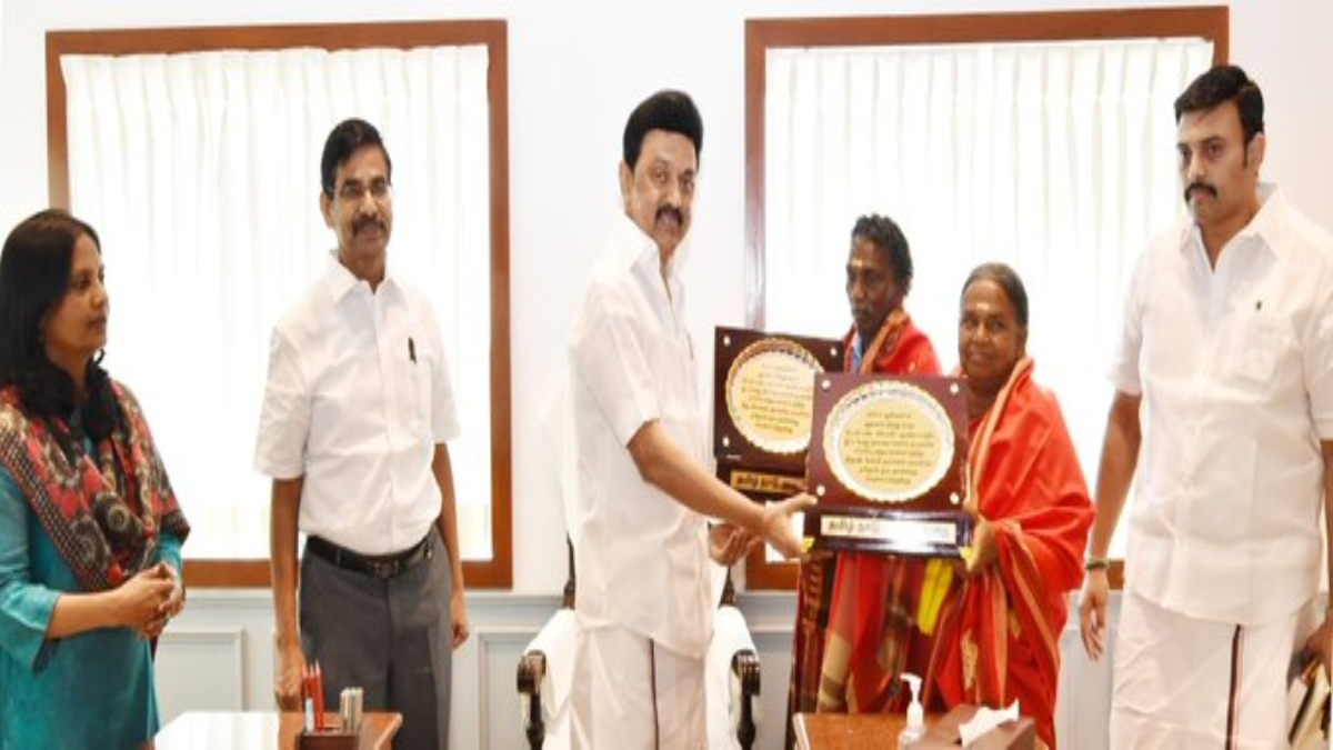 Away from Oscars, CM Stalin felicitates the real Elephant Whisperers Bomman, Bellie with Rs 1 lakh