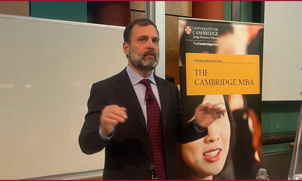 “I had Pegasus on my phone, Indian democracy under attack”: Rahul Gandhi at Cambridge lecture