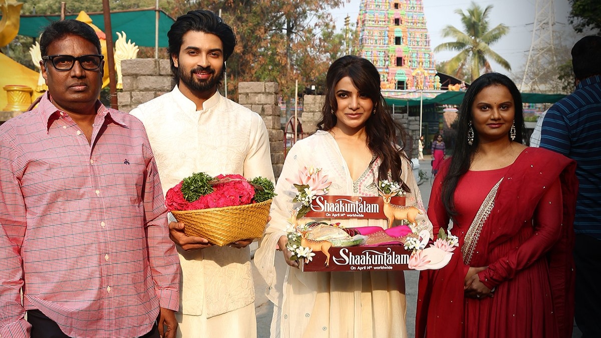 Samantha Ruth Prabhu, team ‘Shaakuntalam’ visit Sri Peddamma Thalli temple to kickstart promotions