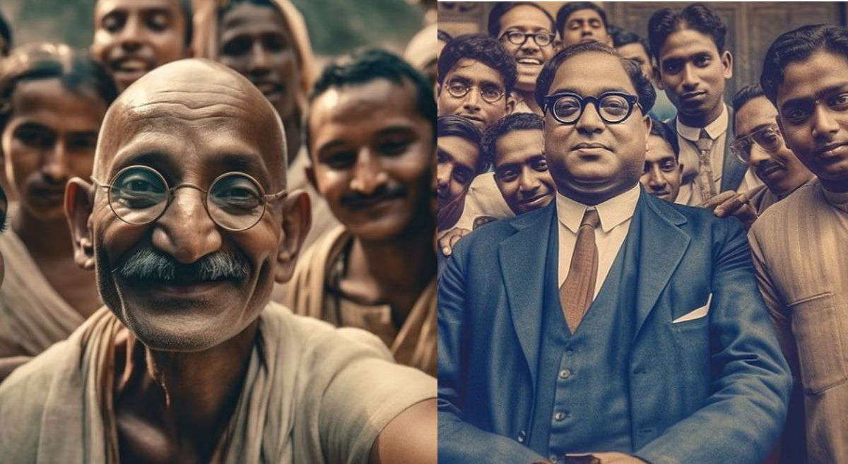  Viral Pics: From Mahatma Gandhi to BR Ambedkar, AI artist creates ‘selfies from the past’