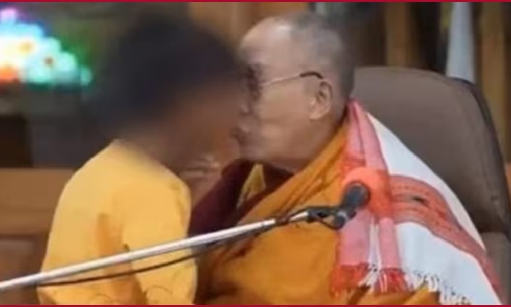 Dalai Lama’s video of kissing and asking the minor boy to “suck his tongue” goes viral; Triggers row-WATCH
