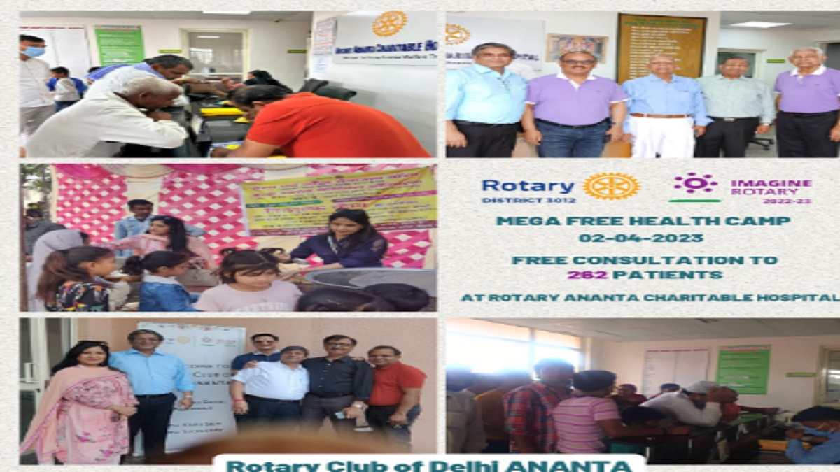 Health & eye care camp organized at Rotary Ananta Charitable Hospital, with special focus on Divyangs