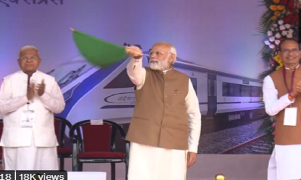 PM Modi flags off Bhopal-Delhi Vande Bharat Express train