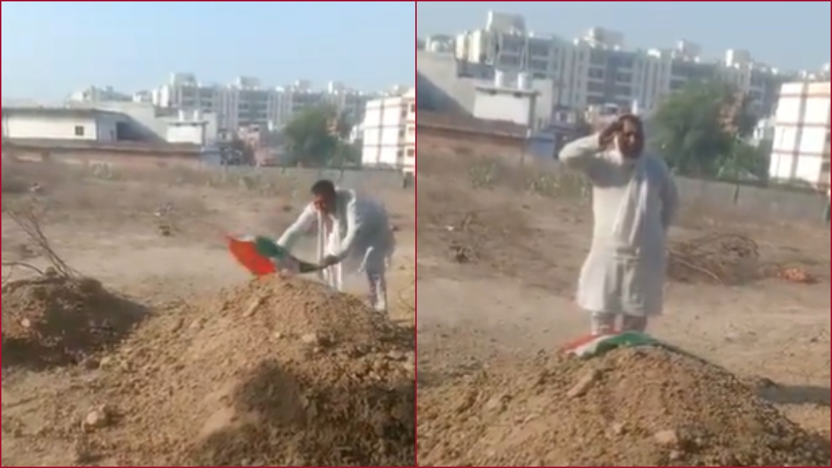 WATCH: Congress leader Rajkumar Raju puts Indian flag on Atiq Ahmed’s grave, expelled from the party