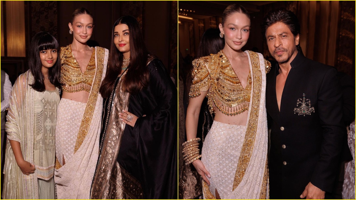 Supermodel Gigi Hadid pictures with SRK and Aishwarya from NMACC event go viral in social media; Check them here