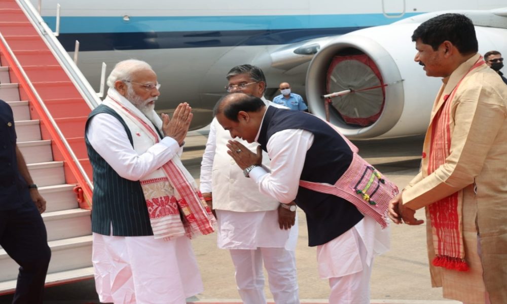 PM Modi arrives in Assam, to dedicate Rs 14,300 crore projects in state today