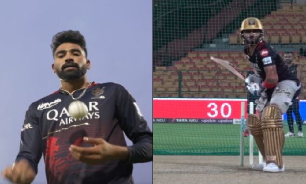 Kohli vs Siraj: Virat Kohli smashes Mohammed Siraj in nets after missing swinging deliveries (WATCH)