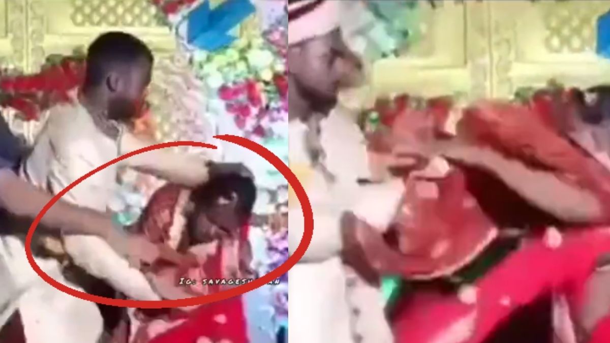 Viral VIDEO: Bride-Groom fight, grab each other’s hair during wedding ceremony