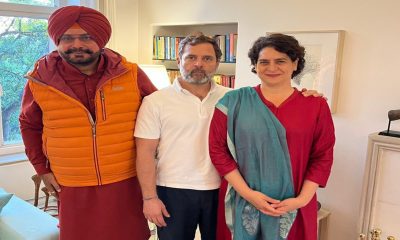 navjot with rahul and priyanka