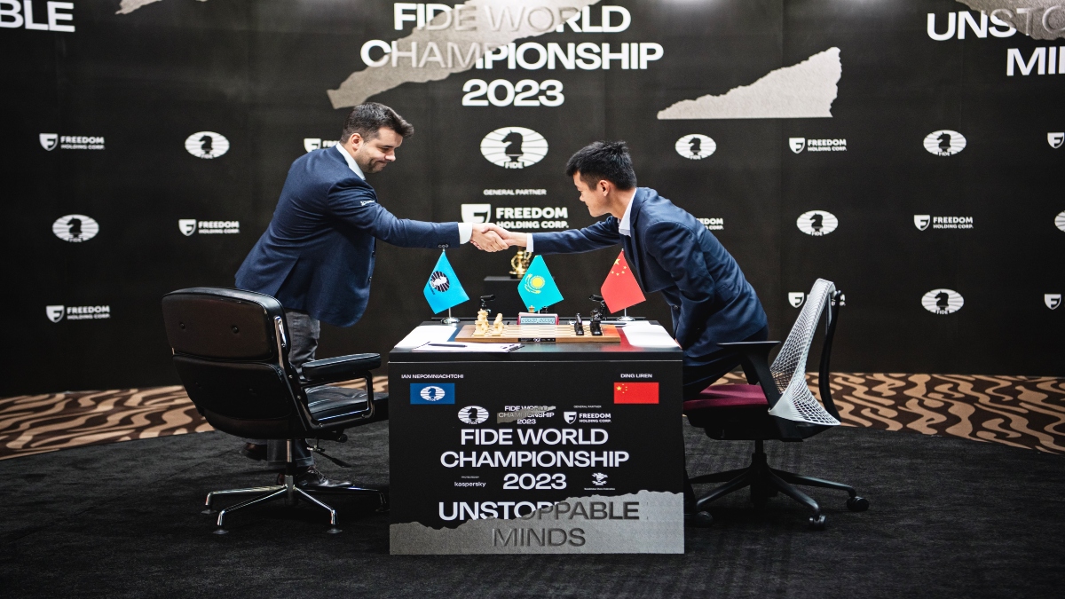 FIDE World Chess Championship Game 3 ends with 3fold repetition, Ding