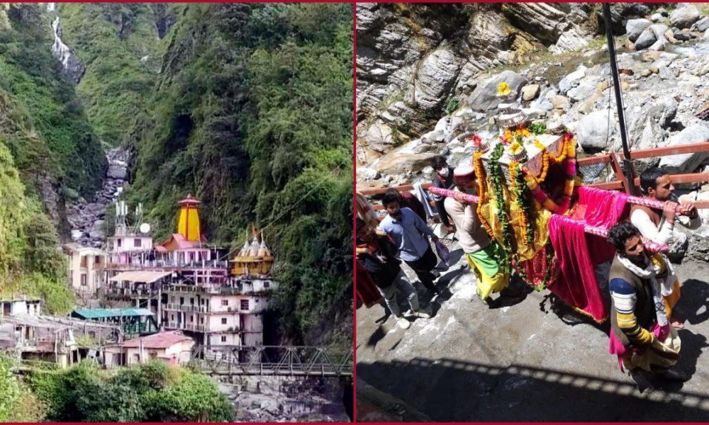 Portals of Yamunotri Dham to open today, CM Dhami participates in yatra as Maa Yamuna’s Doli departs from Kharsali