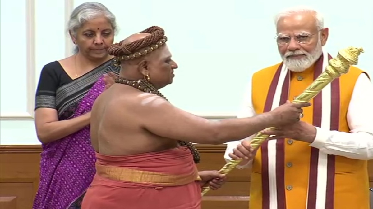 Adheenams hand over ‘Sengol’ to PM Modi on eve of new Parliament building inauguration