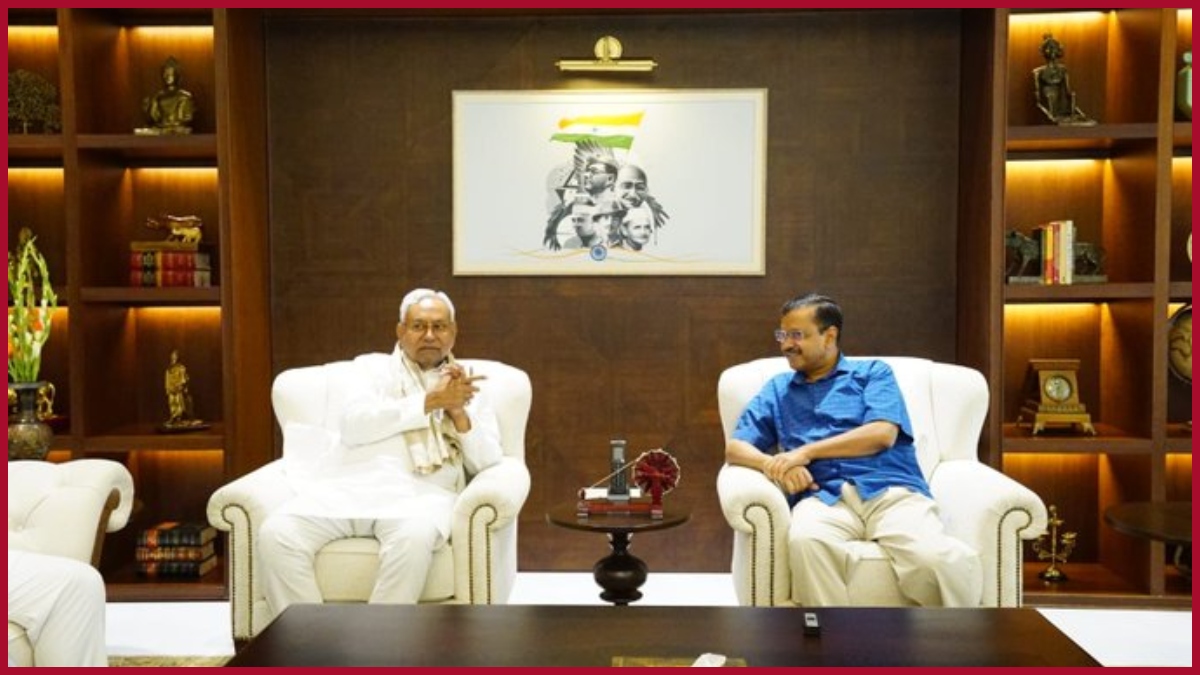 Meeting begins between Nitish Kumar, Arvind Kejriwal in Delhi