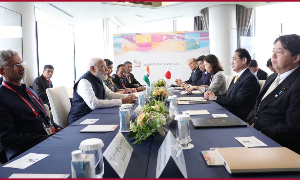 PM Modi meets Japanese counterpart Kishida in Hiroshima, discusses ways to enhance ties