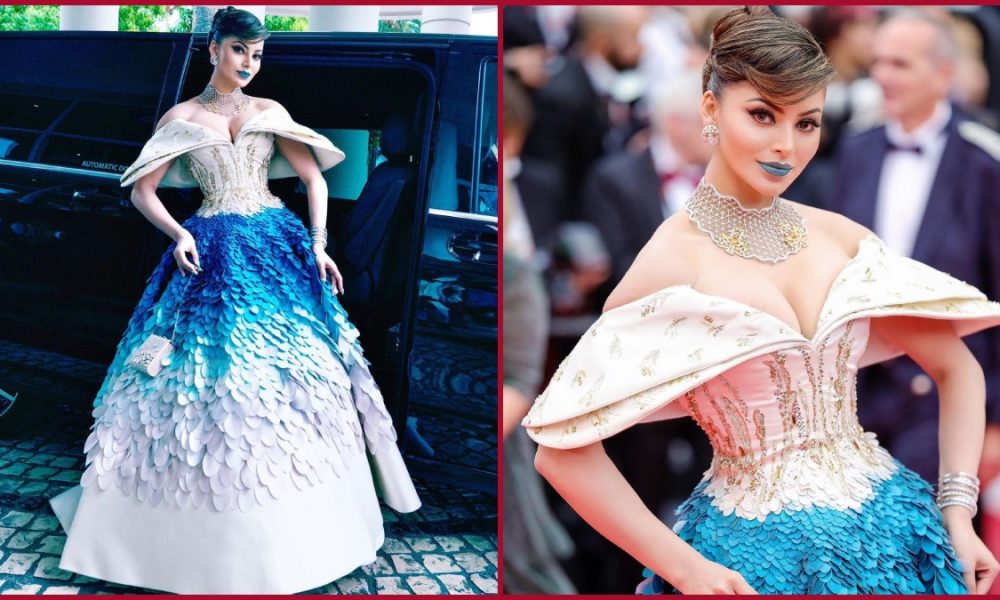 Cannes 2023: Urvashi Rautela wears blue lipstick, netizens remembered Aishwarya with purple (PICs)