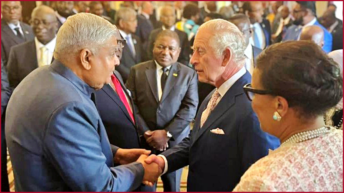 Vice President Dhankhar meets King Charles III, several world leaders during reception at Buckingham Palace